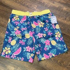 NEW Tommy Bahama Boys Swim Trunks Festive Vallarta Blue Size 14 XL XLarge Shorts